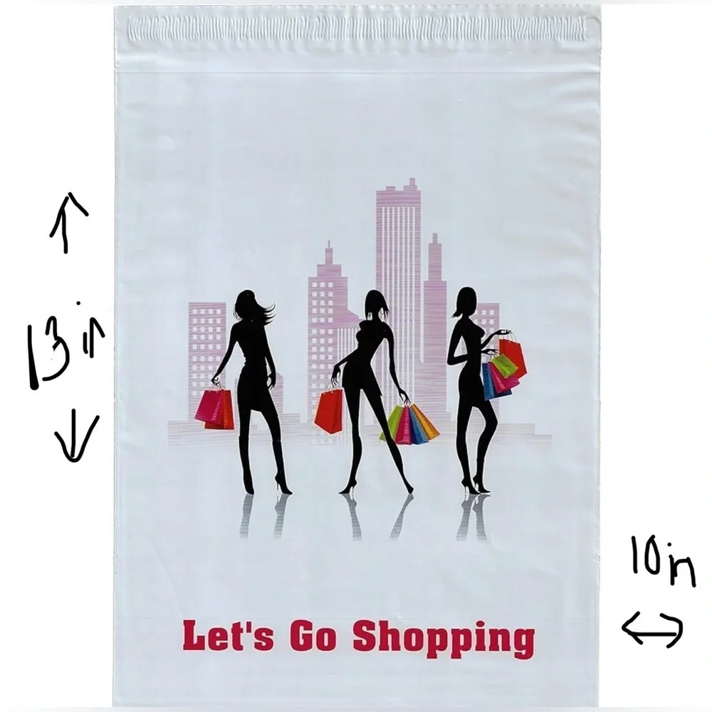 10 Count - Variety Bundle of 10x13 Polymailers (DAISIES + LET’S GO SHOPPING)